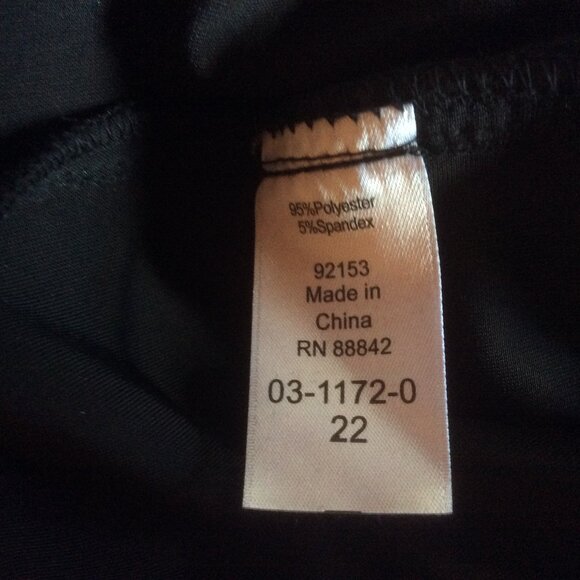 Ellos Black Wide Leg Plus Size Trendy High Rise Velvet Pants w/Pockets Size 22 - Picture 3 of 4